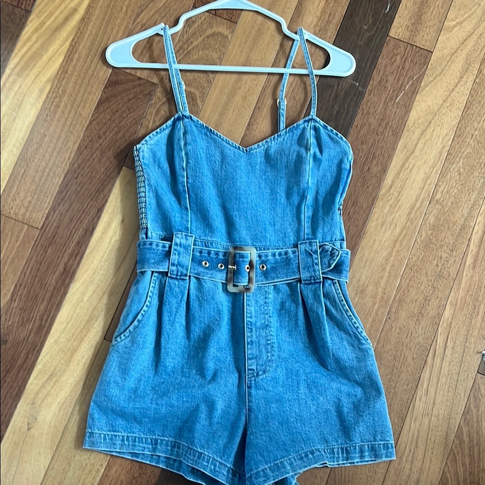 Show Me Your MuMu Blue Denim Jumpsuit